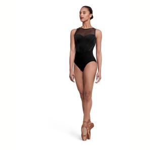 Trikot Damen Samtstoff hochgeschlossen offener Rücken L5685 Bloch Holiday 