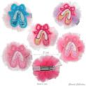 Haarspangen 6er-Pack mit Ballettschuh und Pailletten B19190 Girardi