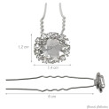 Haarklammerset 5er-Pack oval mit Strass 6cm B56092 Girardi