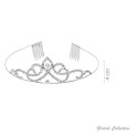 Tiara-Haarkamm mit weissen Strasssteinen W250066_4 Girardi