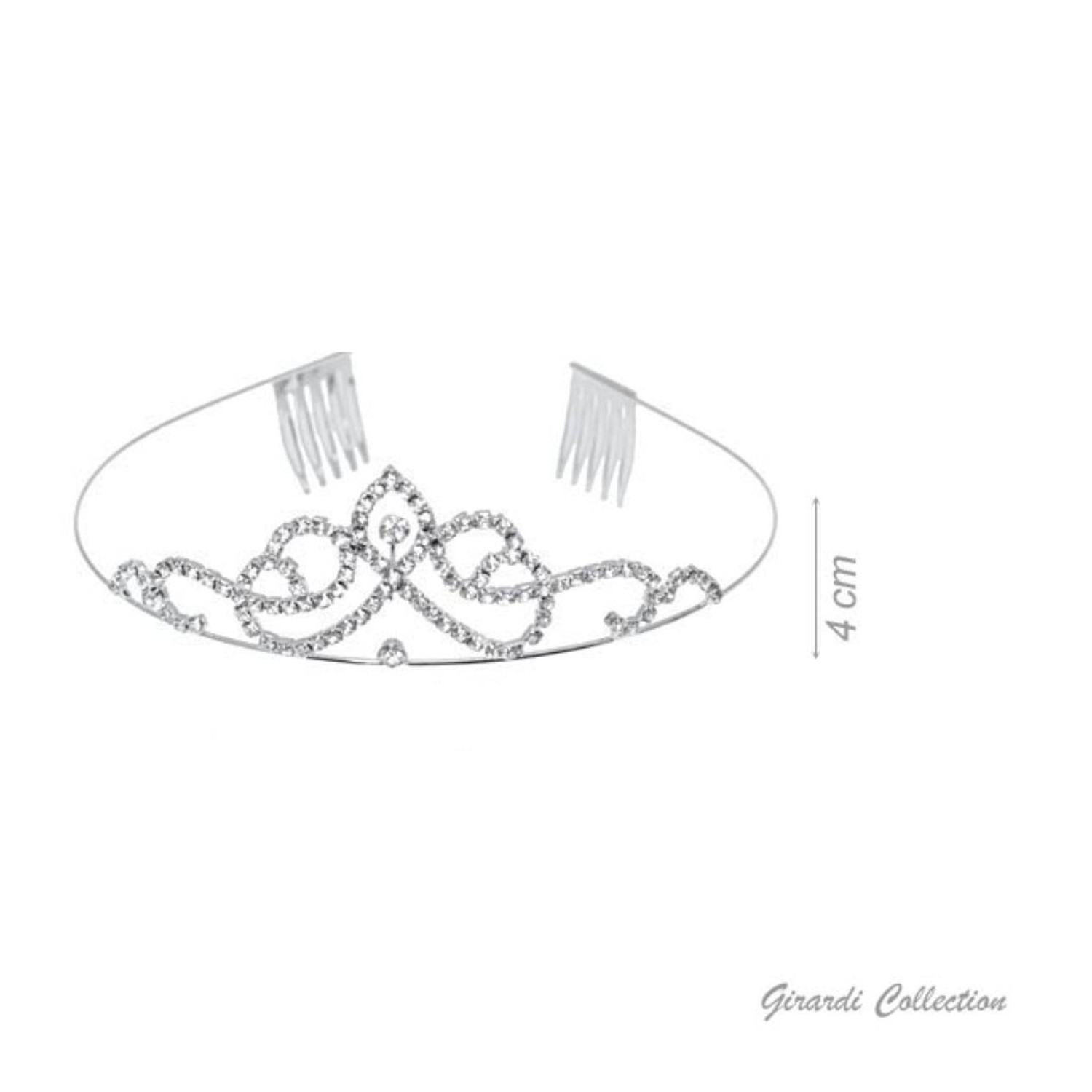 Tiara-Haarkamm mit weissen Strasssteinen W250066_4 Girardi