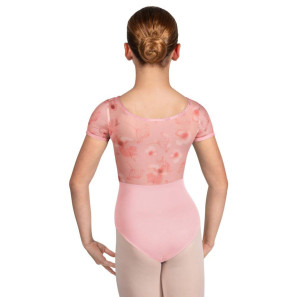 Kurzarmtrikot mit gemustertem Mesh Bloch | Ballett Shop Zürich