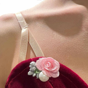 romantisches Performance-Tutu in Burgund von Dolly Clothing