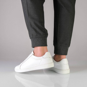 Dancesneaker für Herren ganze Sohle Nappaleder weiss 7425 Werner Kern