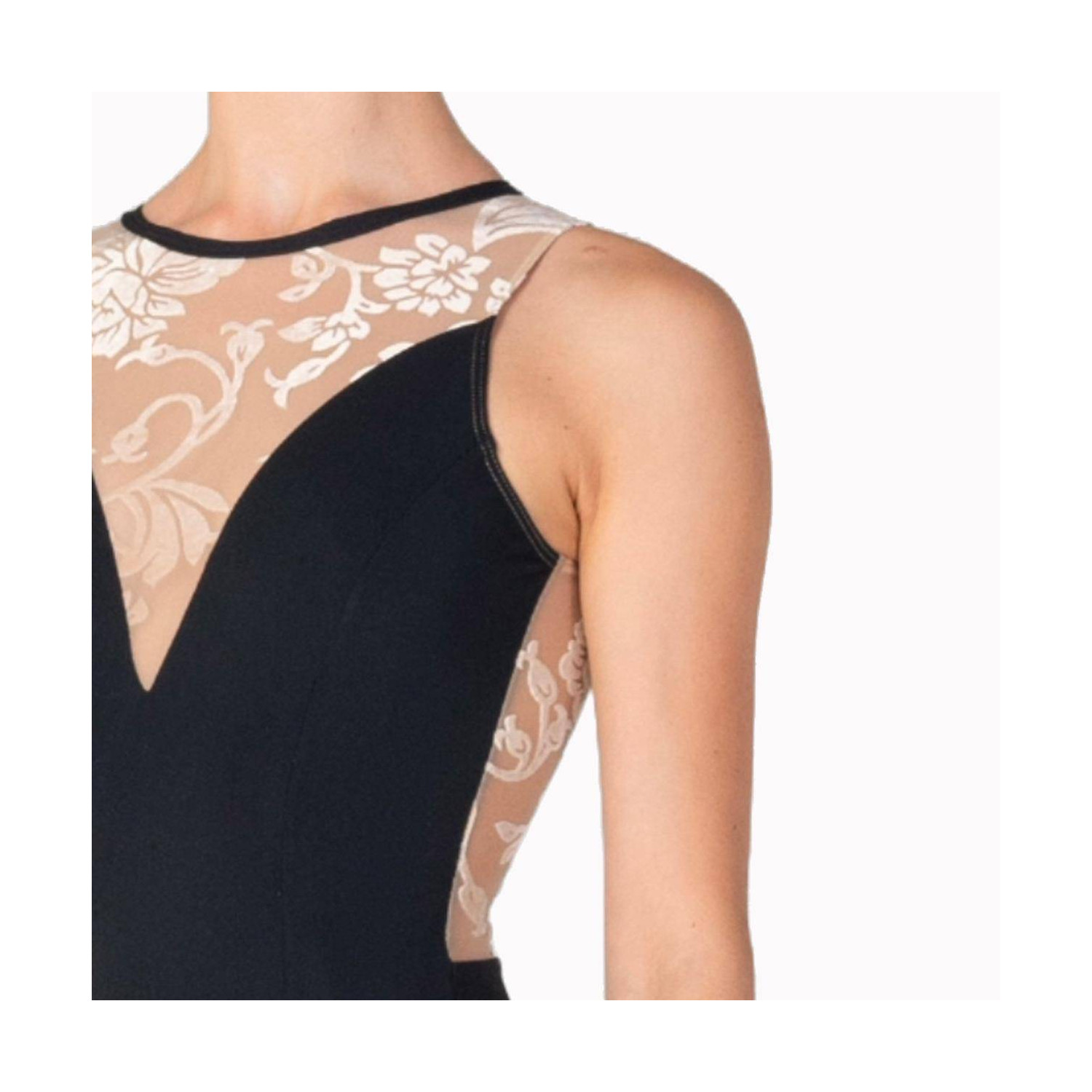 Trikot ärmellos V-Neckline Meshausschnitt 345 Harmony | Ballett Shop