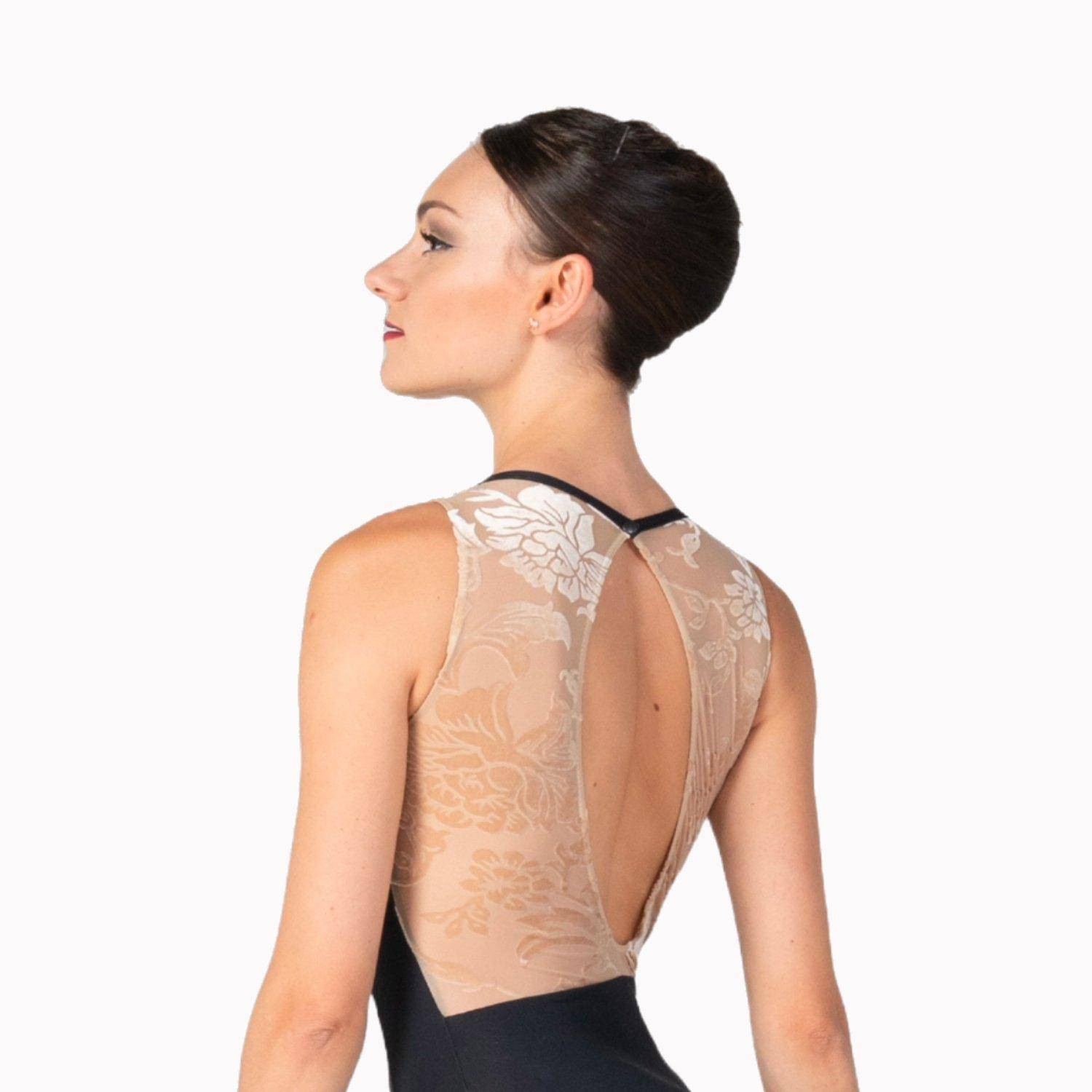Trikot ärmellos V-Neckline Meshausschnitt 345 Harmony | Ballett Shop