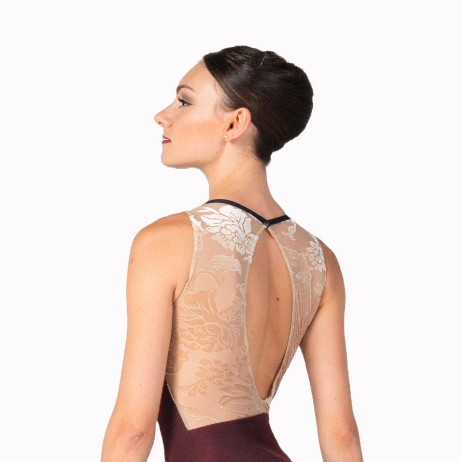 Trikot ärmellos V-Neckline Meshausschnitt 345 Harmony | Ballett Shop