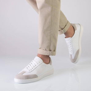 Dancesneaker ganze Sohle weiss-beige 7420 Werner Kern