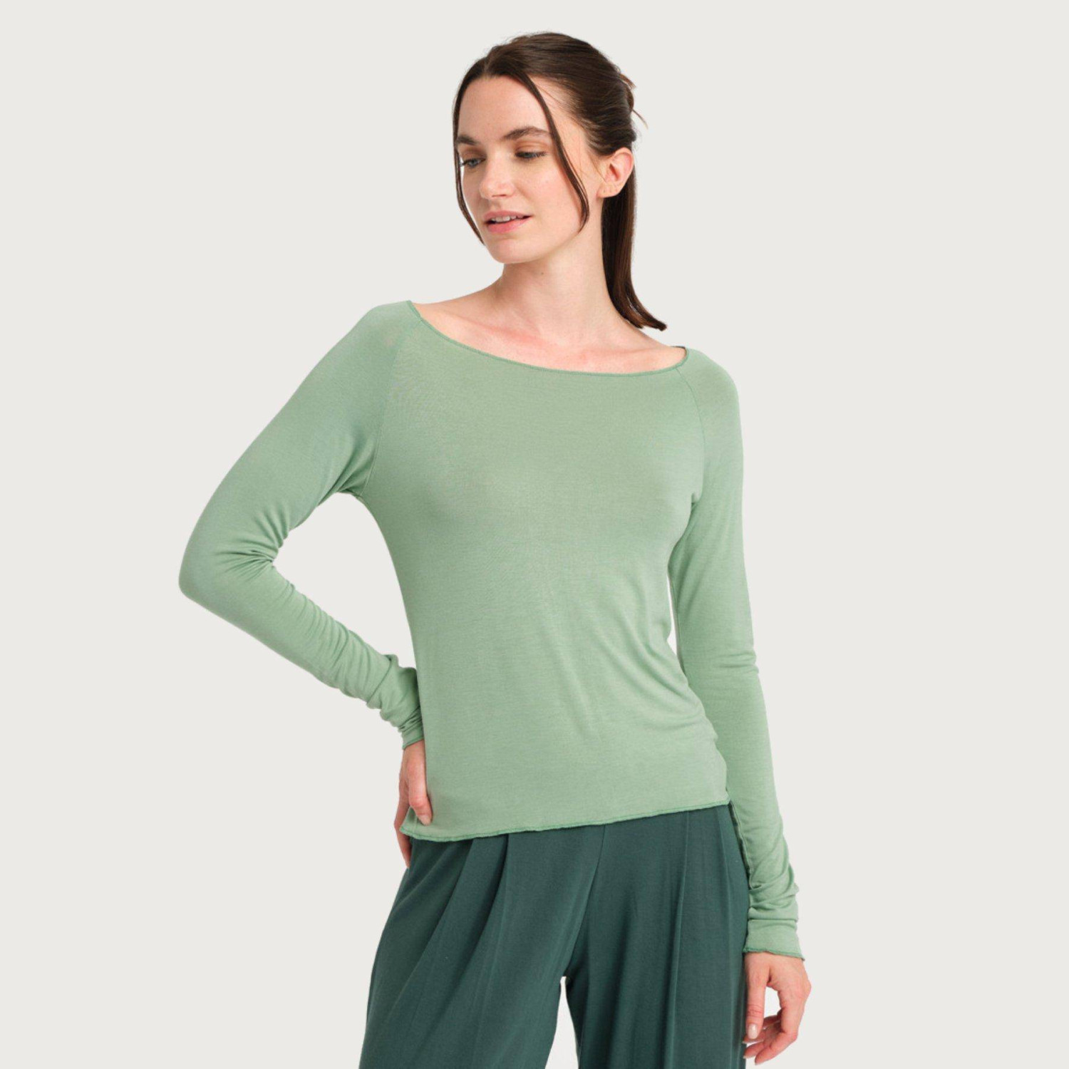 Langärmliges Tanz Top aus Bambus Viscose BALTIK von Temps Danse