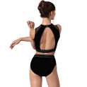 elastisches Crop Top mit Logo für Pole Dance und Heels Z30024 Bloch Lumina