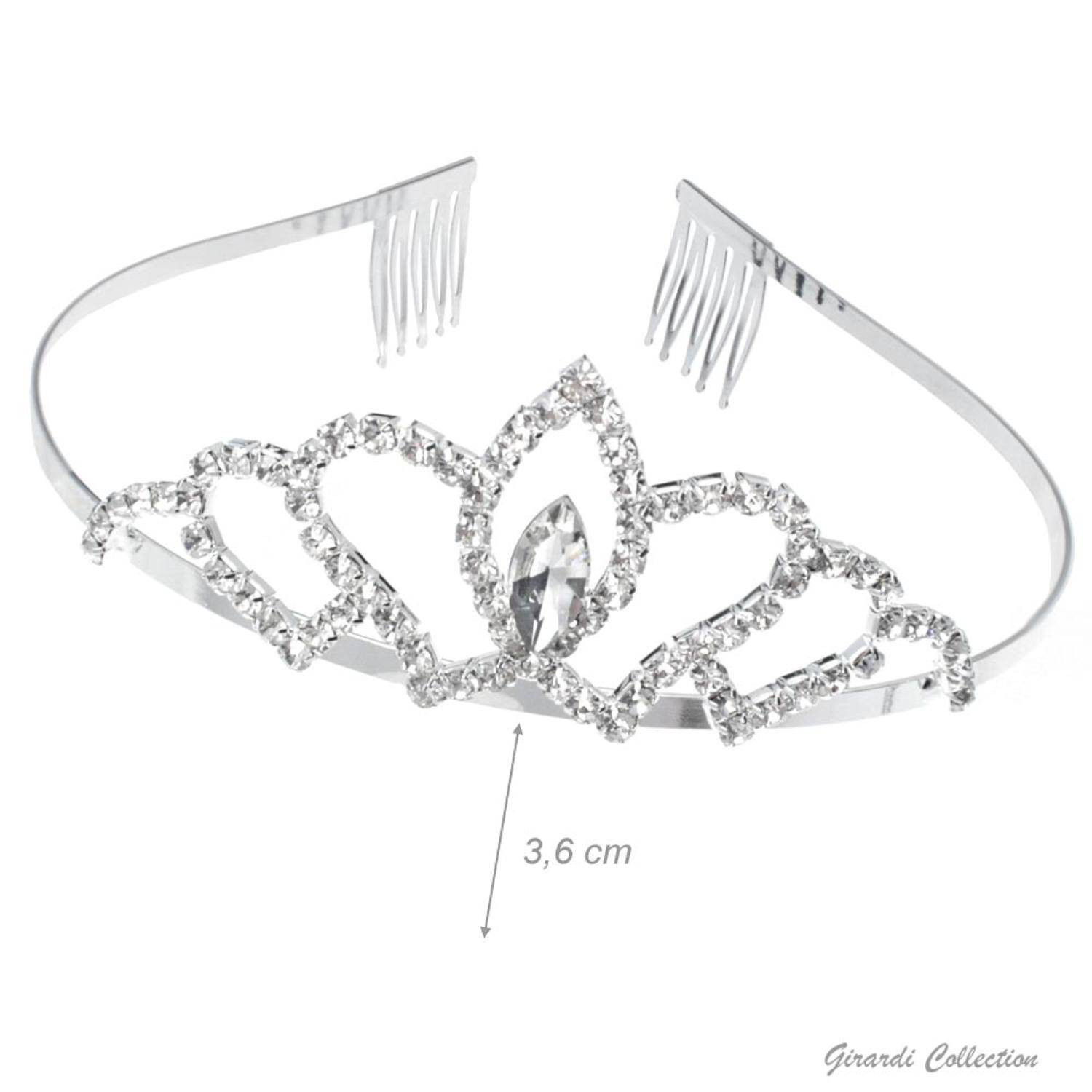 Tiara mit Strasssteinen und Kämmen 25004 Girardi